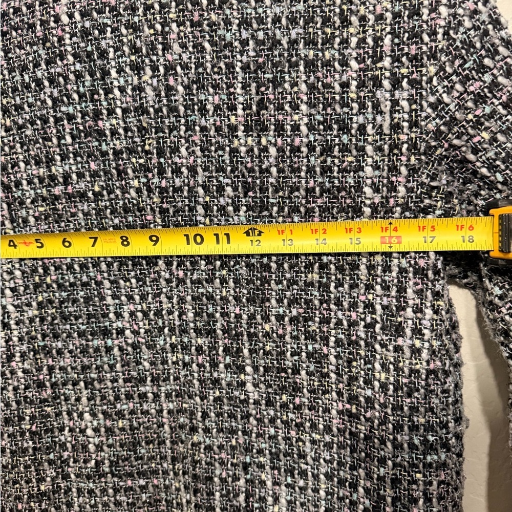 Leith Black & White Tweed Open-Front Blazer - Picture 8 of 9